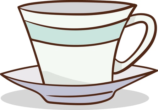 illustration of coffee cup on a white background. vector