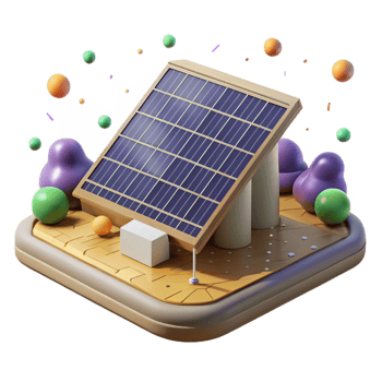 beautiful modern Eco Friendly House with Solar Panels Cutout premium png
