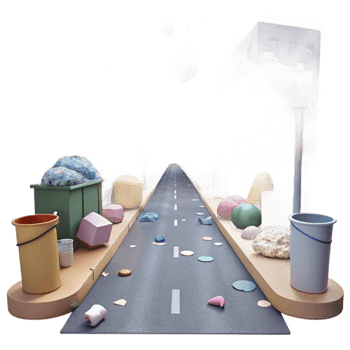 impressive artistic City Street with Litter Cutout exclusive png