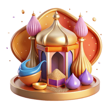 impressive artistic Colorful Illustration of a Spice Market Cutout high quality png