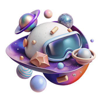 serene abstract Exploring Outer Space in Vr Transparent high quality png
