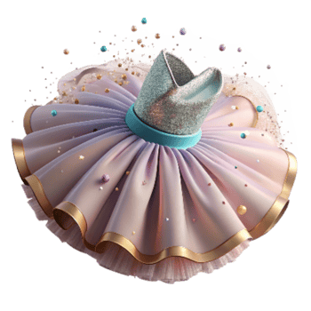 extraordinary vintage Ballet Tutu with Glitter Detail Cutout Transparent Background genuine png