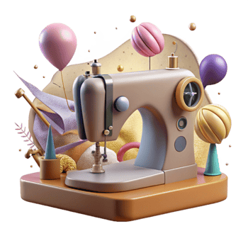 impressive classic Antique Sewing Machine Cutout Isolated with Side View genuine png