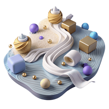 dramatic contemporary Clean River Top View Isolated Element high resolution png