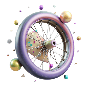 serene rustic Bicycle Wheel Close Up Transparent Element high resolution png