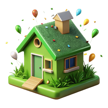 elegant minimalist Eco Friendly House with Solar Panels Cutout premium png