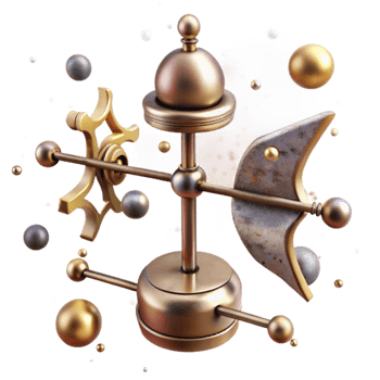 vibrant creative Antique Weathervane Cutout with Metal Design Isolated professional png