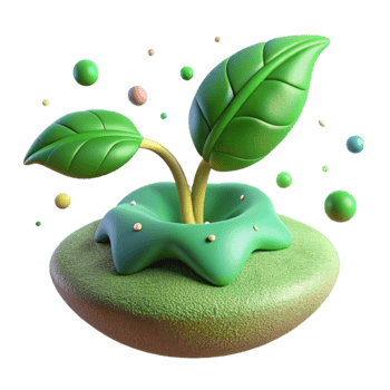 wonderful artistic Fresh Green Plant Sprout Isolated Element png