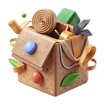 wonderful vintage Eco Friendly Packaging Made From Recycled Cardboard Cutout premium png