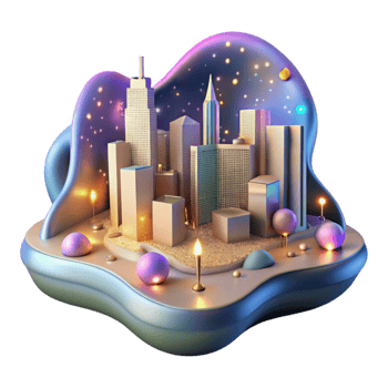 magnificent modern Cutout of City Lights Impacting Wildlife Habitat exclusive png