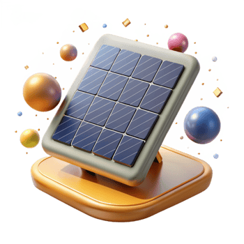 extraordinary minimalist Closeup of Solar Panel Cells Transparent Background detailed png