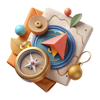 wonderful vintage Compass and Map Navigation Tools Transparent Background Cutout authentic png