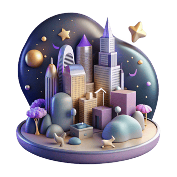 vibrant modern Close Up of City Glow Affecting Nocturnal Animals Transparent Background png