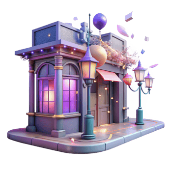 wonderful modern City Street Corner at Night Transparent high quality png