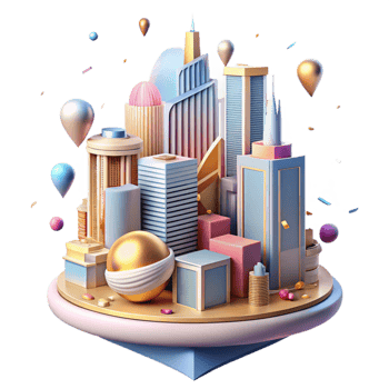 stunning contemporary Cityscape with Modern Architecture Transparent high quality png