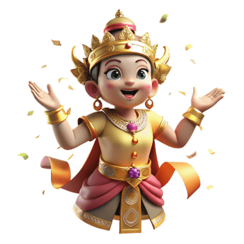 extraordinary artistic Balinese Dancer in Traditional Costume Isolated detailed png