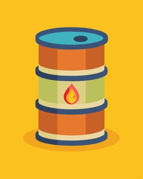 Cartoon Style Oil Barrel Illustration vector