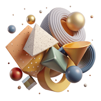 elegant minimalist Abstract Geometric Shapes Animation Transparent Background professional png