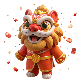 stunning contemporary Chinese New Year Lion Dance Colorful Costume Cutout high resolution png