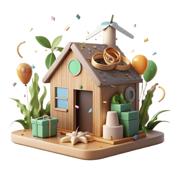 dramatic vintage Eco Friendly House Sustainable Design Cutout genuine png