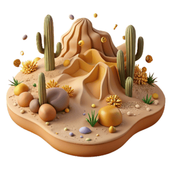 extraordinary rustic Desert Landscape Arid Climate Cutout Warm Hues Isolated genuine png