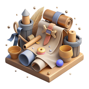 vibrant vintage Antique Trading Tools Isolated authentic png