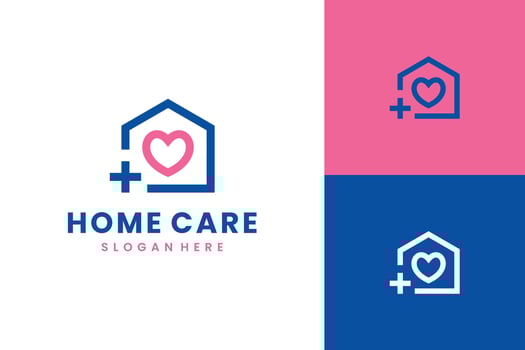 Creative and professional medical home logo design editable vector