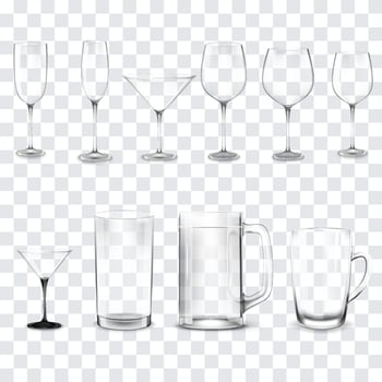 Set of glasses vector