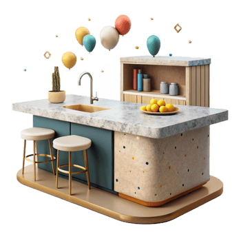 wonderful classic Contemporary Kitchen Island Isolated Element professional png
