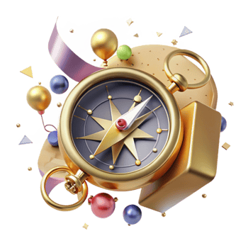 serene abstract Antique Compass Brass Finish Transparent exclusive png