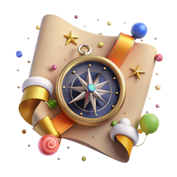 stunning minimalist Antique Map with Compass Rose Transparent Background high quality png