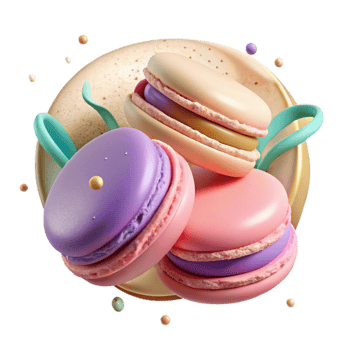 impressive traditional French Macarons Pastel Colors Sweet Treat Isolated Cutout detailed png
