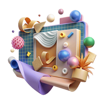 serene artistic Digital Printing Software Interface Transparent Background png