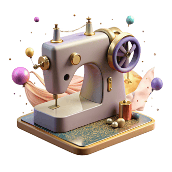 extraordinary creative Antique Sewing Machine with Foot Pedal Transparent Background png