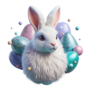 wonderful vintage Arctic Hare Cutout with White Fur professional png