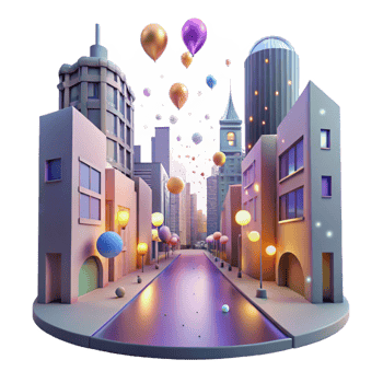 stunning classic Empty Street at Night Cutout with Streetlights premium png