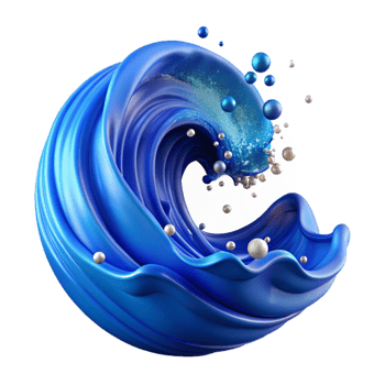extraordinary contemporary Blue Ocean Wave Crashing Isolated Element genuine png