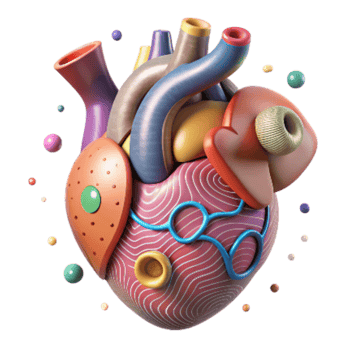 impressive creative Amphibian Heart Cutout Isolated Anatomical Diagram exclusive png