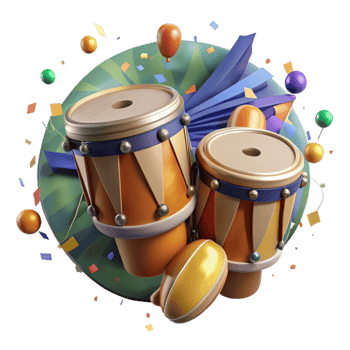 elegant abstract Brazilian Samba Drums Cutout Rhythmic Beat high quality png