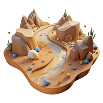 stunning vintage Dry Riverbed Deforestation Consequence Cutout original png