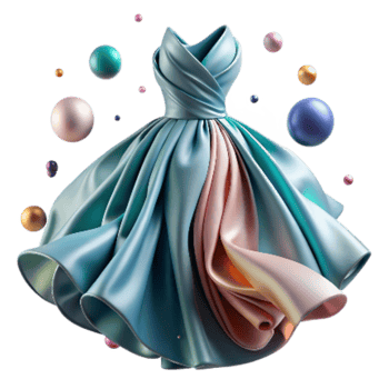 impressive creative Flowing Dress Fabric Detail Cutout with Soft Lighting genuine png