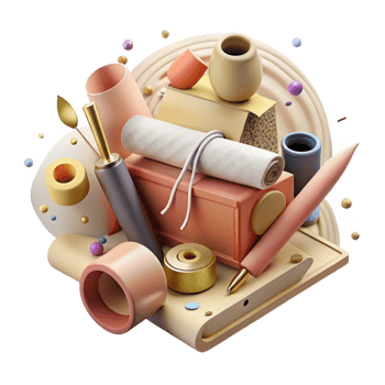 wonderful vintage Early Printing Tools Collection Transparent Background premium png