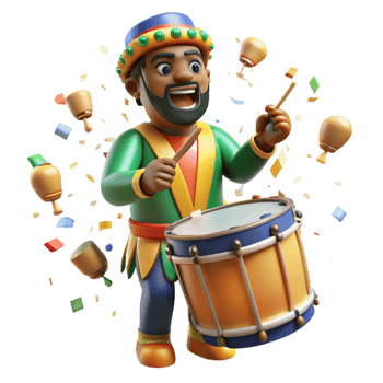 magnificent traditional Brazilian Carnival Drummers Energetic Performance exclusive png