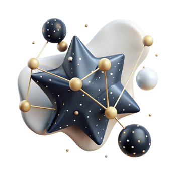 vibrant classic Constellation Ursa Major Stars Connected Cutout authentic png