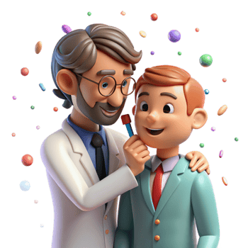 extraordinary creative Ear Doctor Examining Patient's Ear Transparent Background premium png