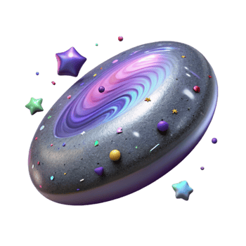 extraordinary vintage Distant Galaxy Side View Isolated Element genuine png