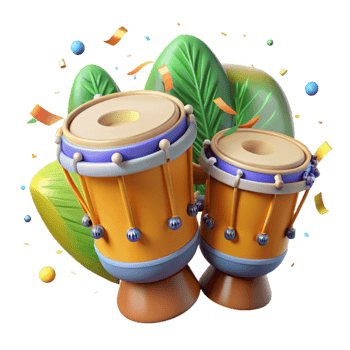 beautiful rustic Brazilian Samba Drums Cutout Rhythmic Beat professional png
