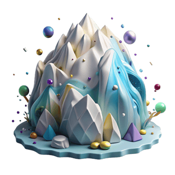 vibrant contemporary Glacier Calving Front View Transparent Background high quality png