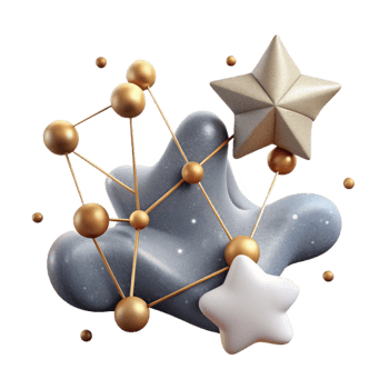 wonderful vintage Constellation Ursa Major Stars Connected Cutout high resolution png