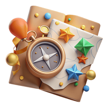 stunning rustic Compass and Map Adventure Theme Transparent Background Cutout high quality png